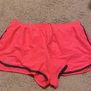 under armor hot pink athletic shorts